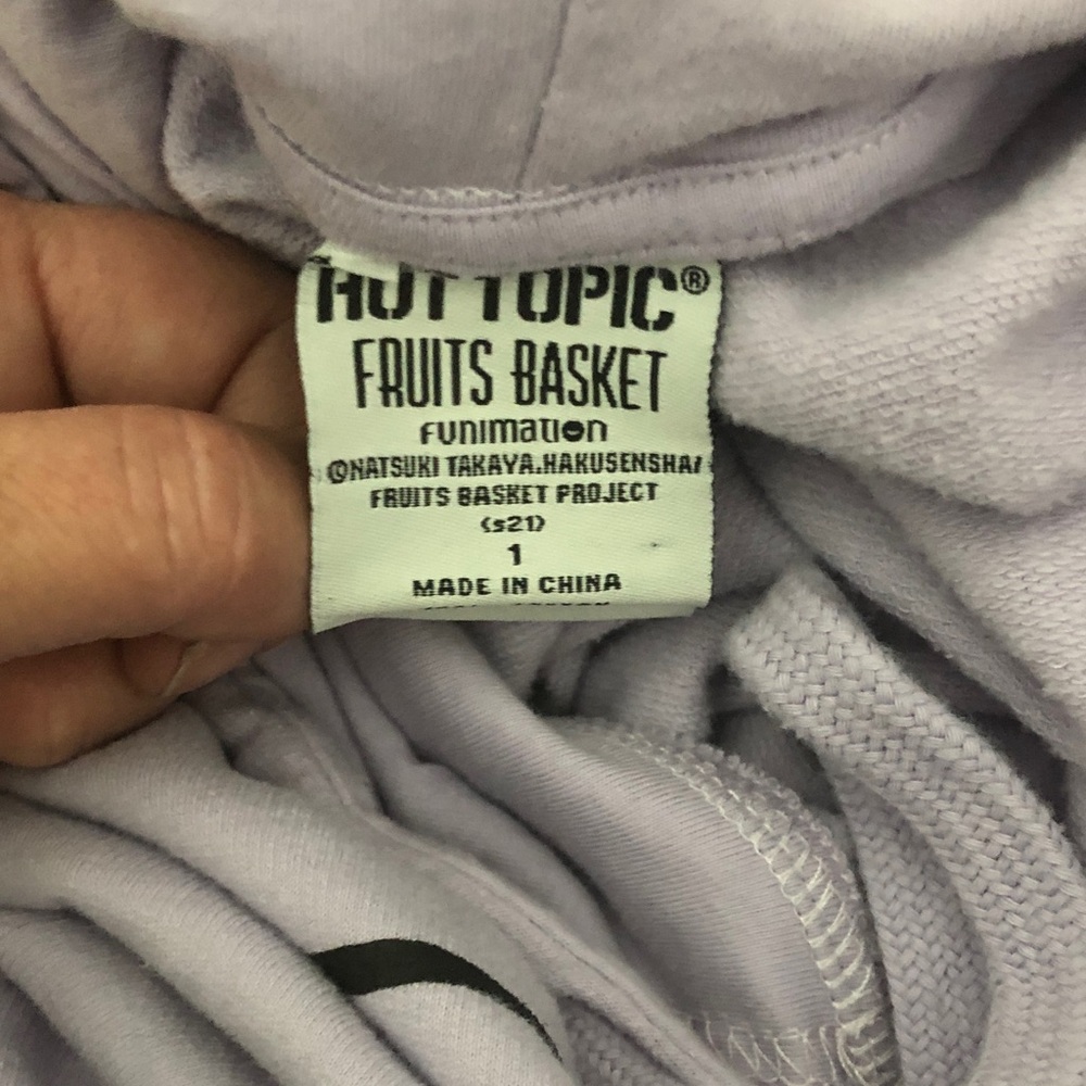 Hot Topic Lavender Fruits Basket Graphic Hoodie - Picture 7 of 10